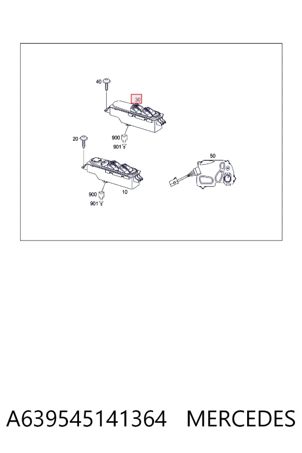 Купить A6395451413 Mercedes Кнопки переднего правого стекло подъемника