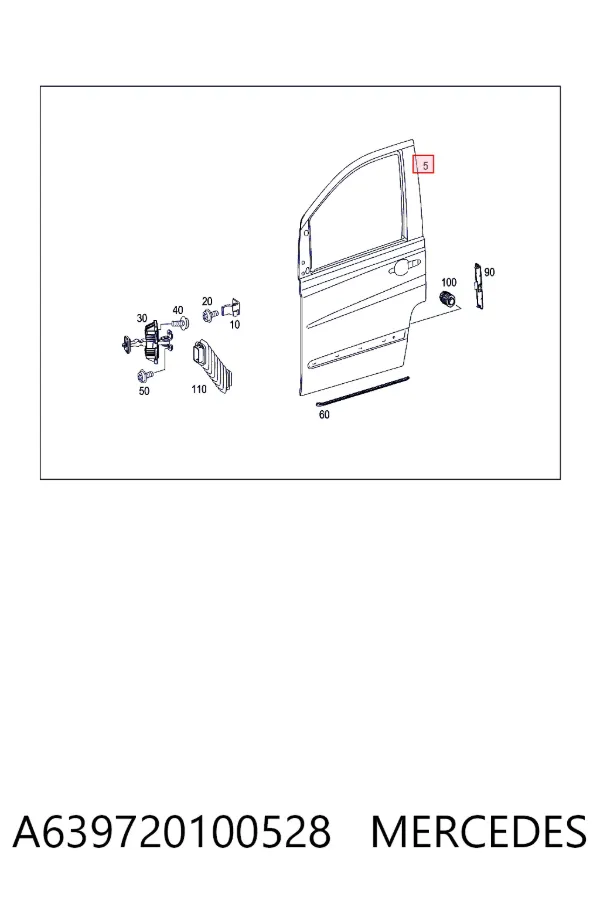 Купить A6397201005 Mercedes Дверь передняя, левая