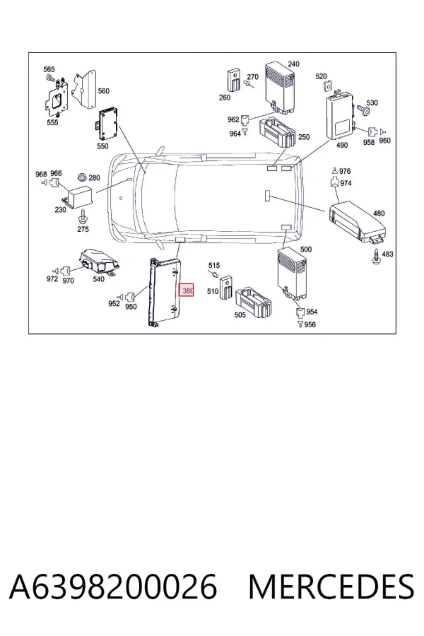 Блок комфорта передней двери A6398200026 Mercedes