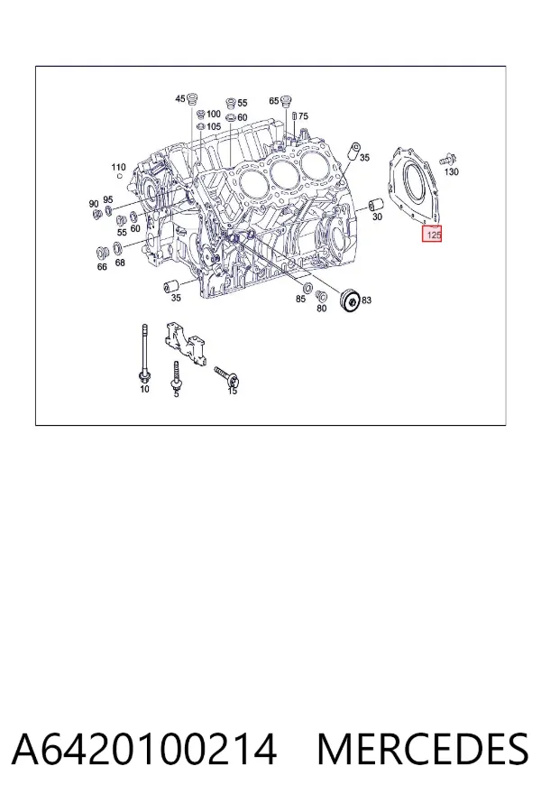 Сальник коленвала задний A6420100214 Mercedes