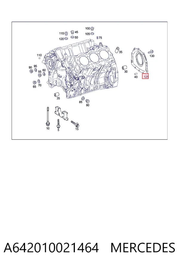 Сальник коленвала задний A6420100214 Mercedes