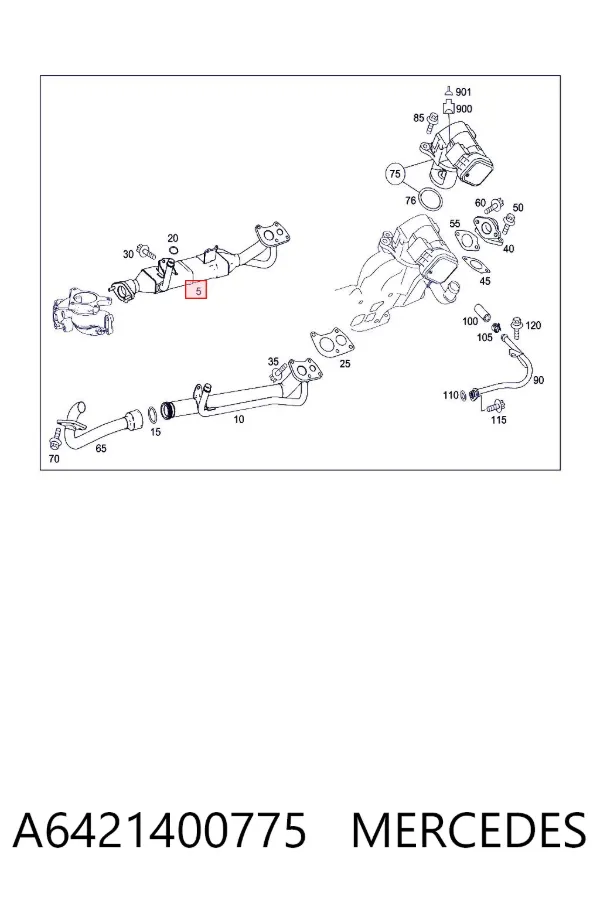 Радиатор системы EGR A6421400775 Mercedes
