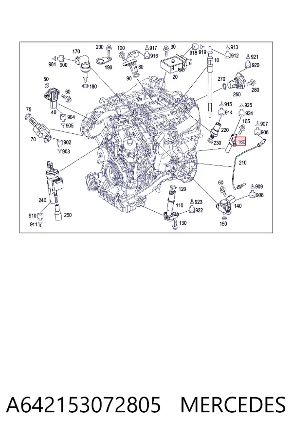 Датчик коленвала A642153072805 Mercedes