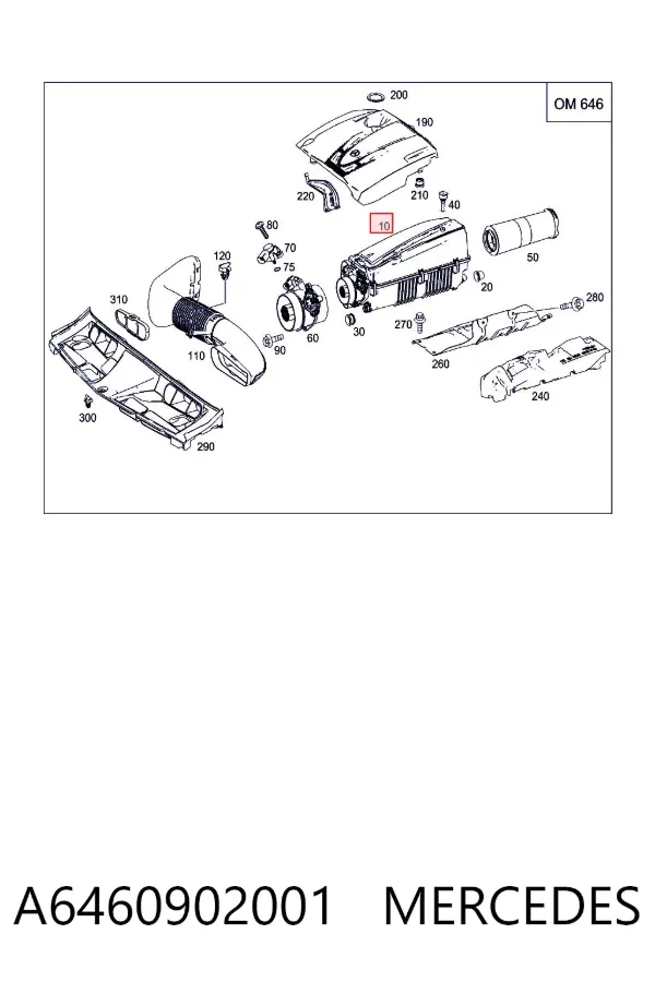 Корпус фильтра A6460902001 Mercedes