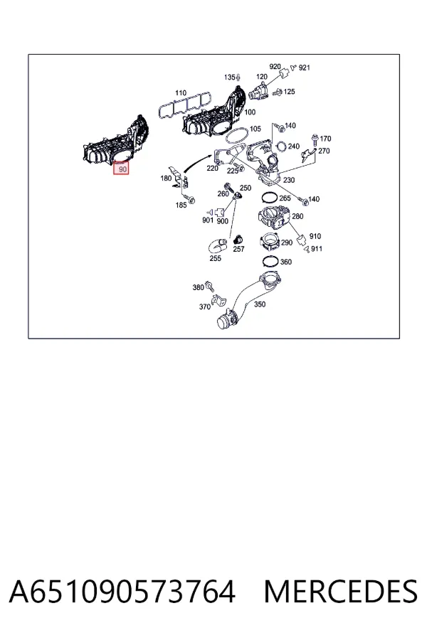 Впускной коллектор A651090573764 Mercedes