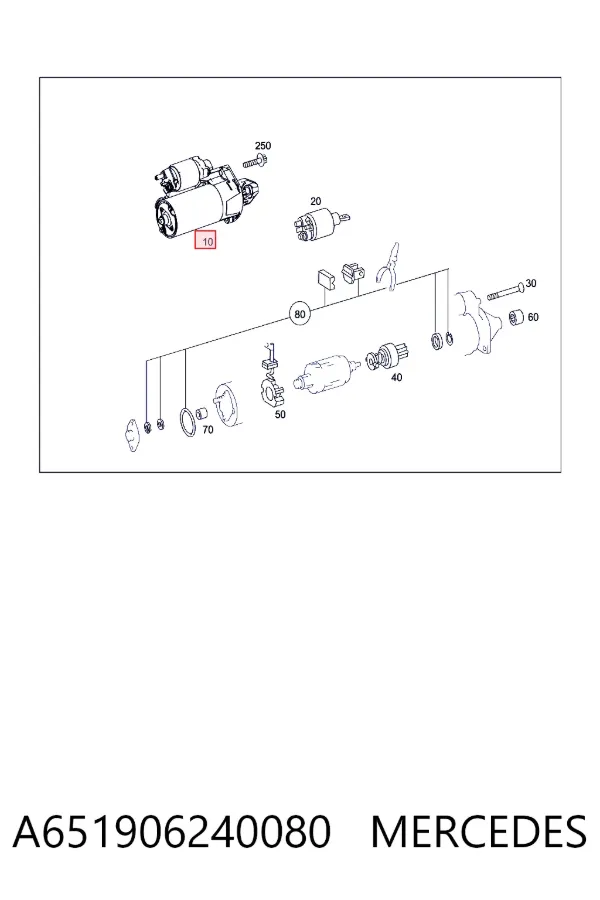 Купить A6519062400 Mercedes Стартер