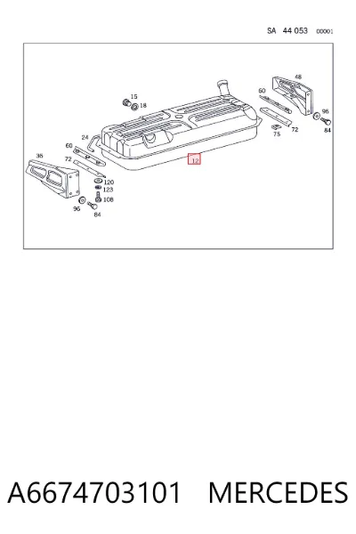 Бак топливный MERCEDES A6674703101