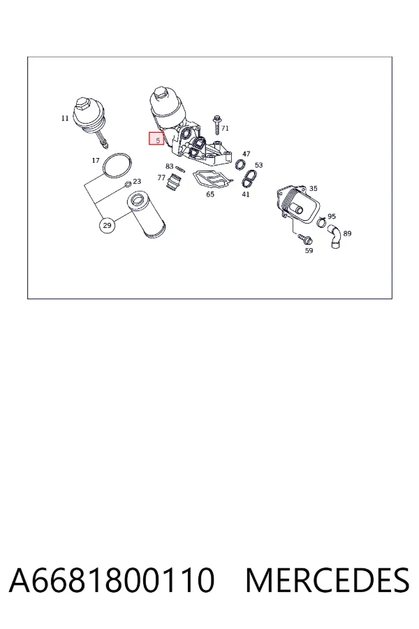 Корпус масляного фильтра A6681800110 Mercedes