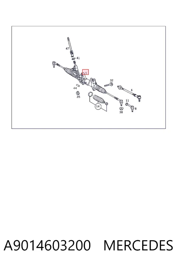 Рулевая рейка A9014603200 Mercedes