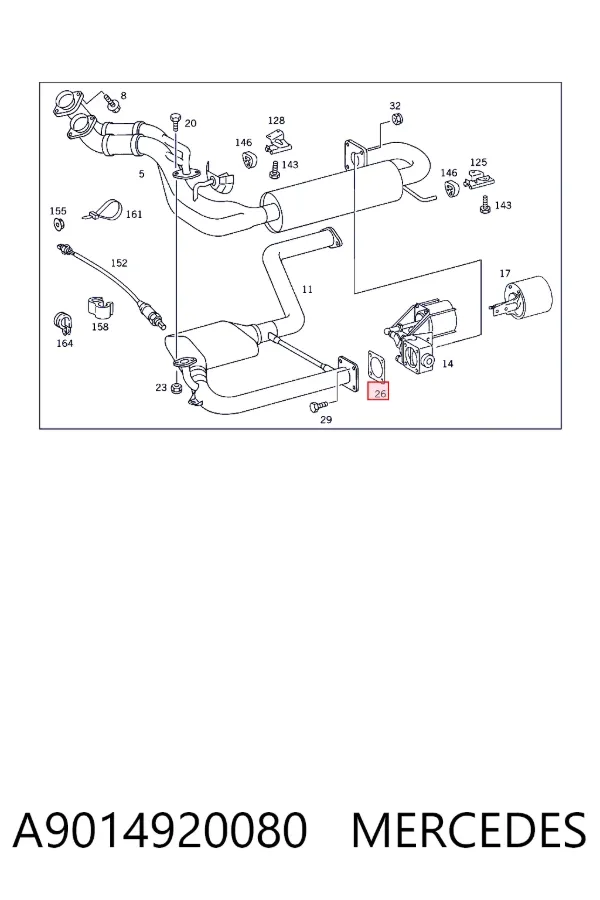 Прокладка глушителя A9014920080 Mercedes