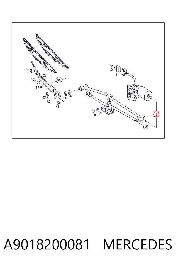Трапеция дворников A9018200081 Mercedes