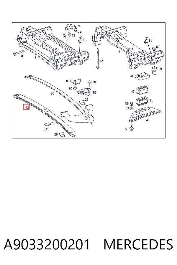 Передняя рессора A9033200201 Mercedes
