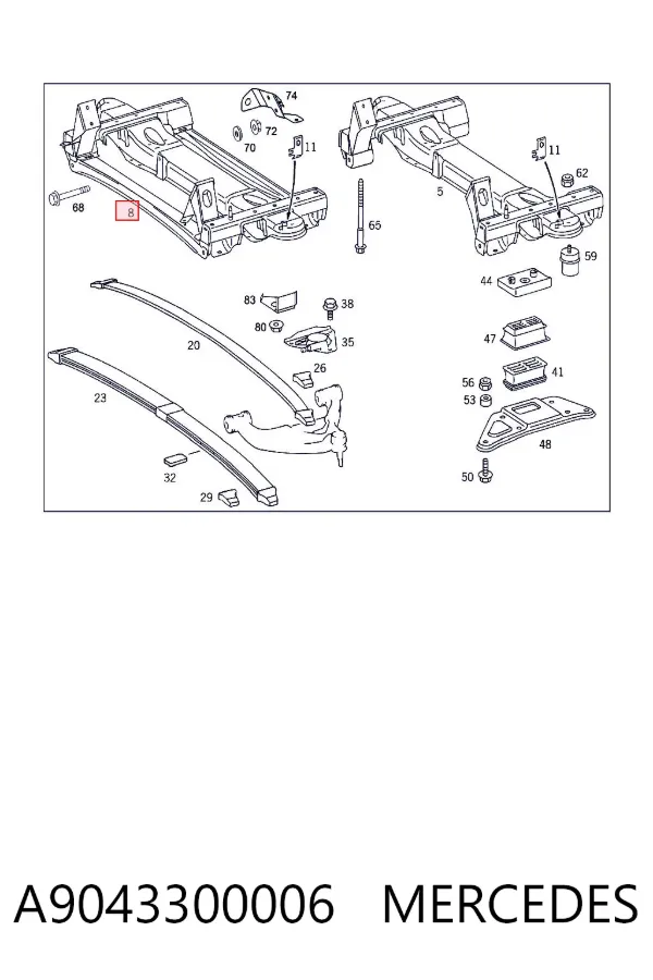 Подрамник передний A9043300006 Mercedes