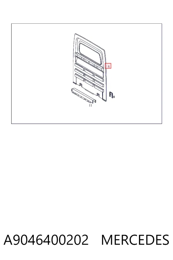 Панель кабины задняя A9046400202 Mercedes