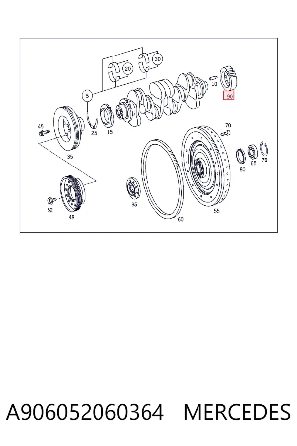Звезда коленвала вала Mercedes A9060520603 цена, от 44.34 USD
