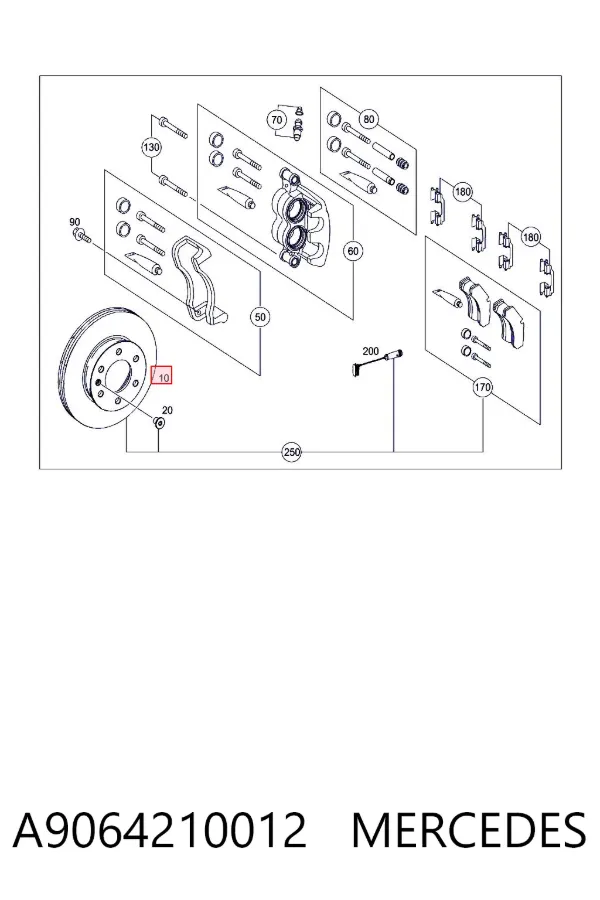 Передние тормозные диски A9064210012 Mercedes