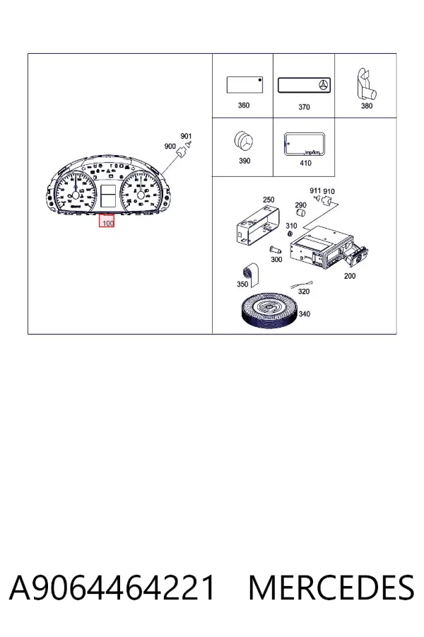 Панель приборов A9064464221 Mercedes