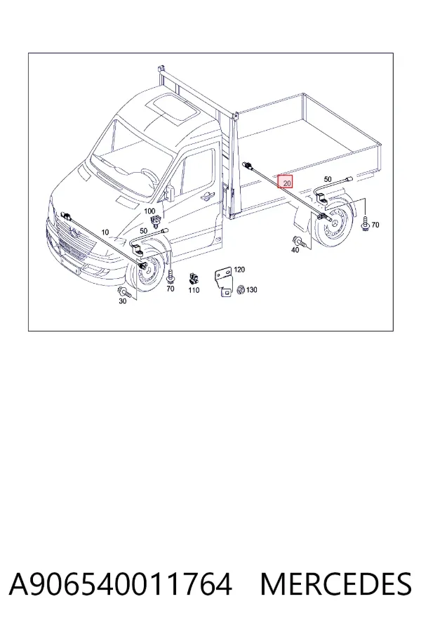 Датчик АБС задний левый A906540011764 Mercedes