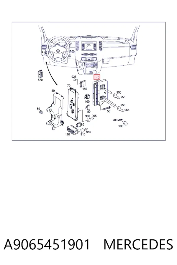 Блок управления сигналами SAM A9065451901 Mercedes