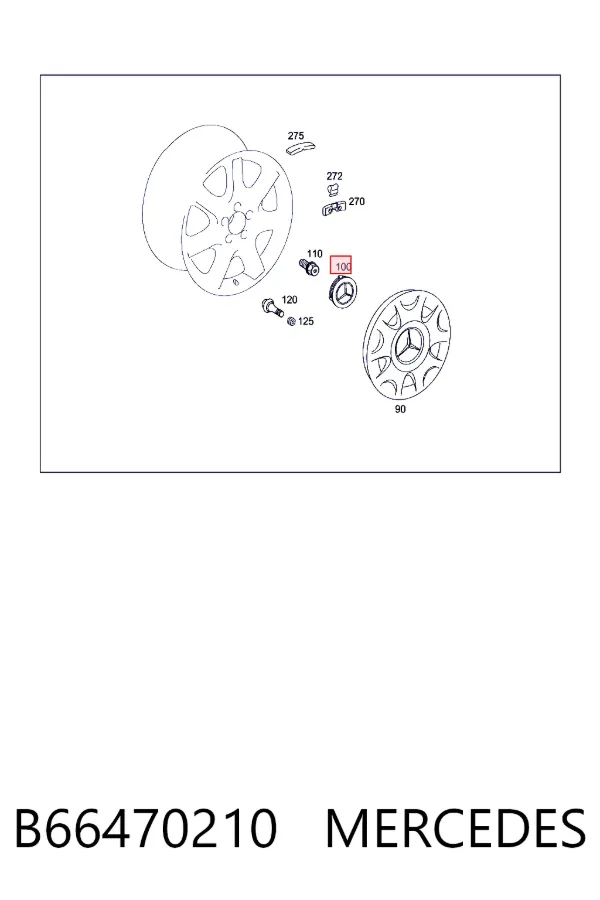 Колпаки B66470210 Mercedes