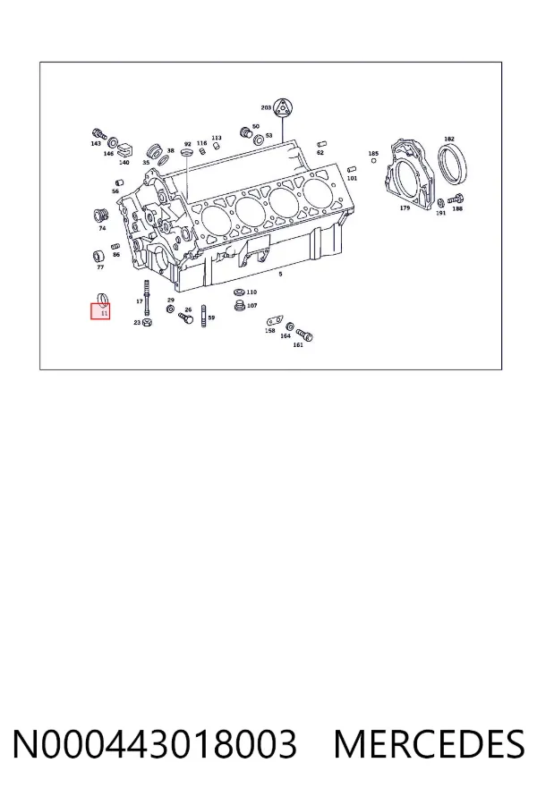 Заглушка ГБЦ N000443018003 Mercedes