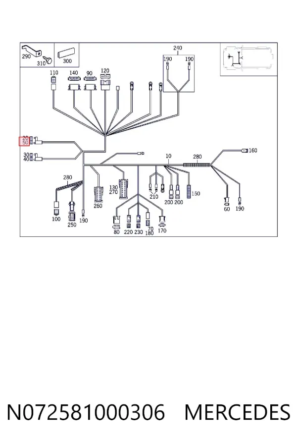 Предохранители N072581000306 Mercedes