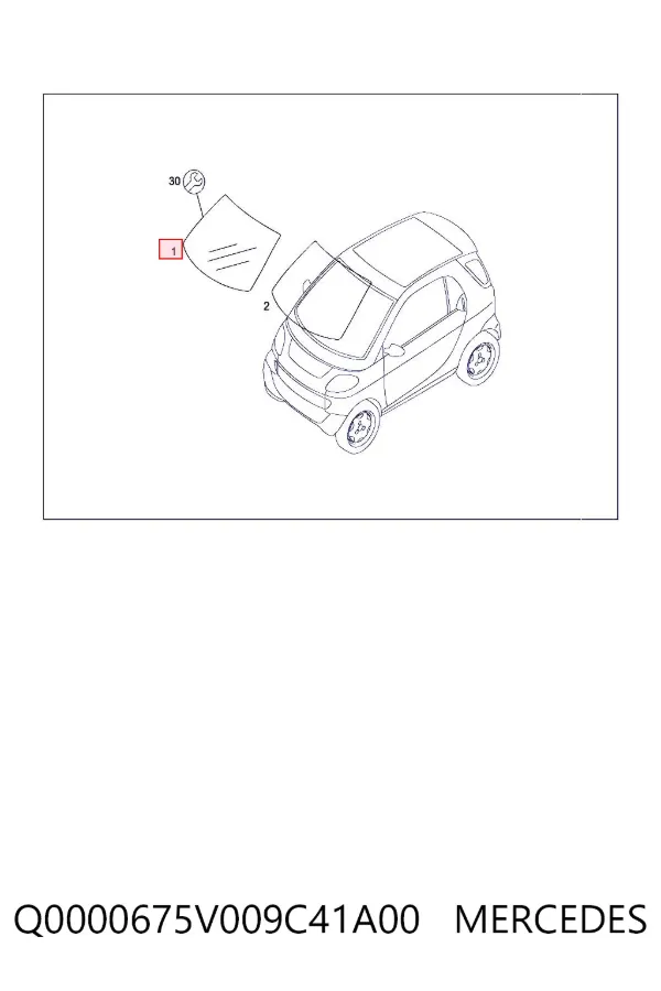 Лобовое стекло Q0000675V009C41A00 Mercedes