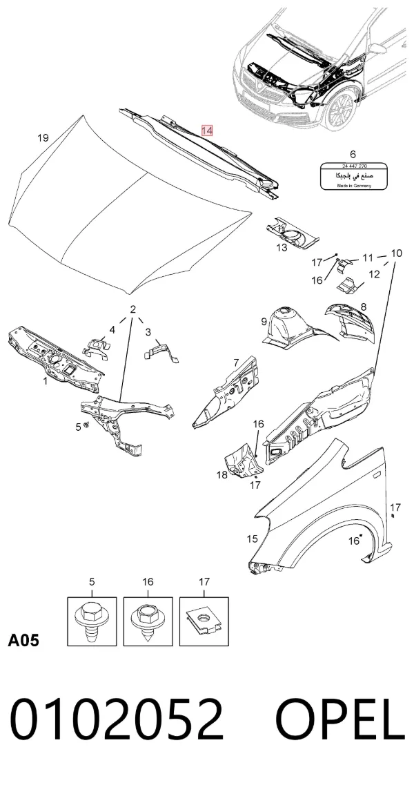  0102052 Opel
