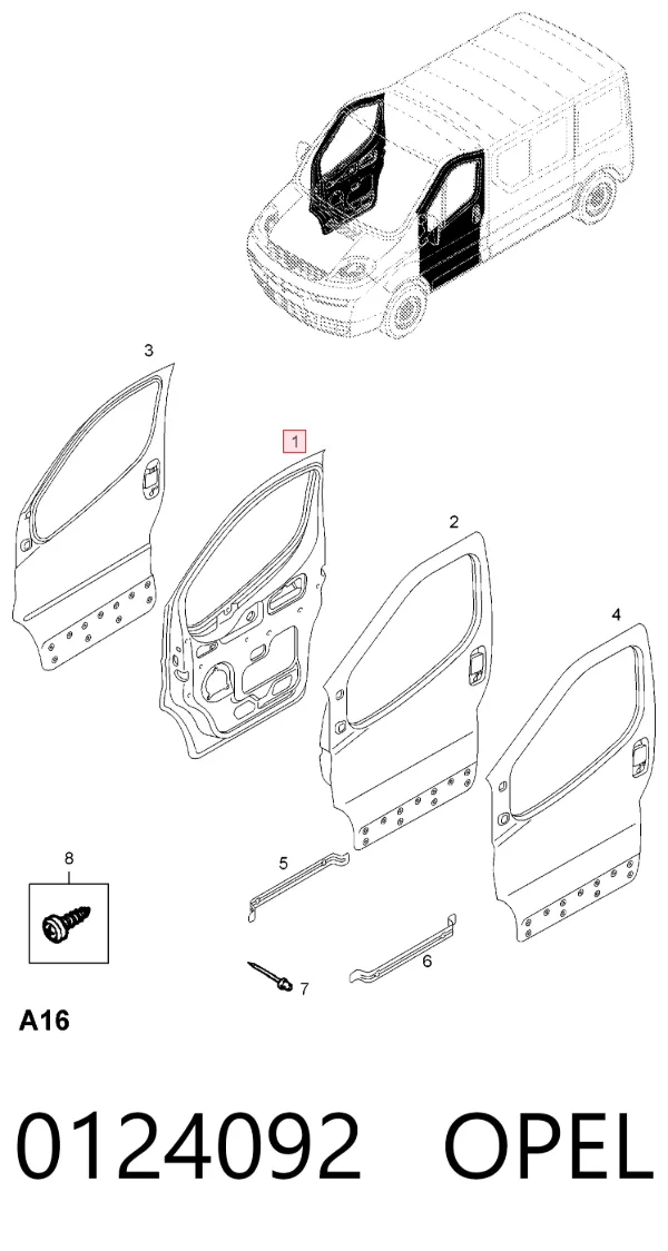 Дверь передняя правая 93194148 Peugeot/Citroen