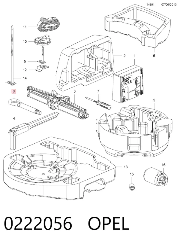 Буксировочный крюк 0222056 Opel