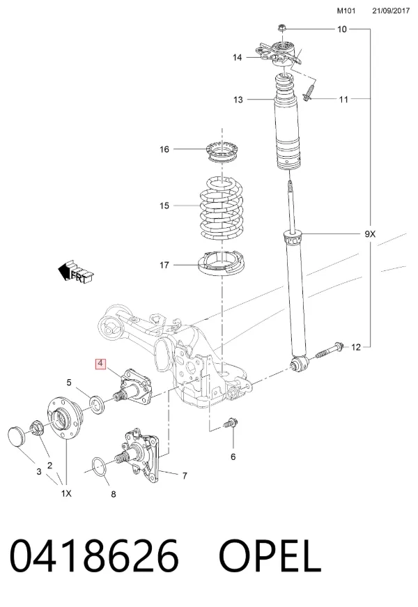 Цапфа задняя правая 55703580 General Motors