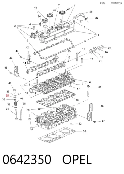 Сухарь клапана OPEL 0642350