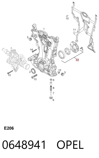 Ремкомплект масляного насоса OPEL 0648941