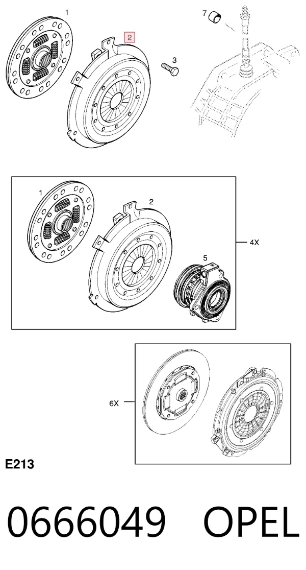 Корзина сцепления 0666049 Opel