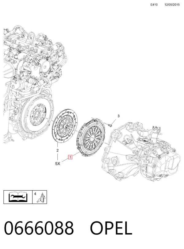 Корзина сцепления 0666088 Opel