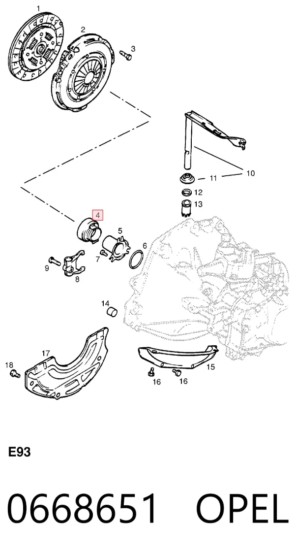 Выжимной подшипник 0668651 Opel