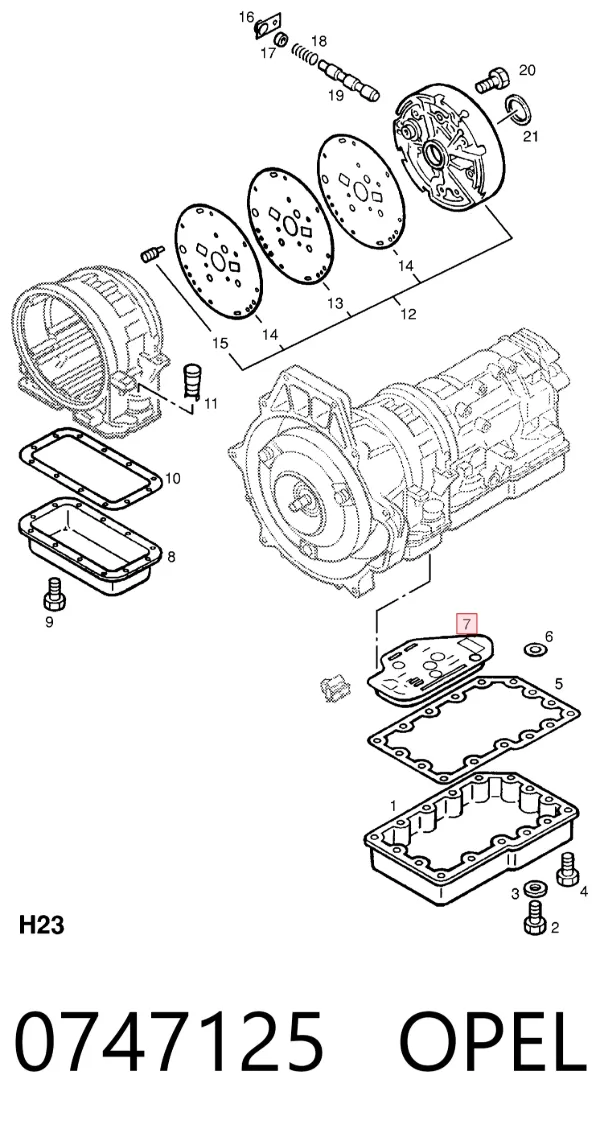 Фильтр АКПП 0747125 Opel