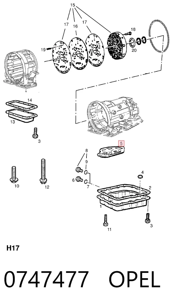 Фильтр АКПП 0747477 Opel