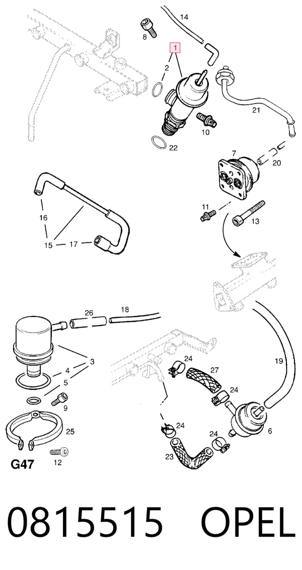 Регулятор давления топлива 0815515 Opel