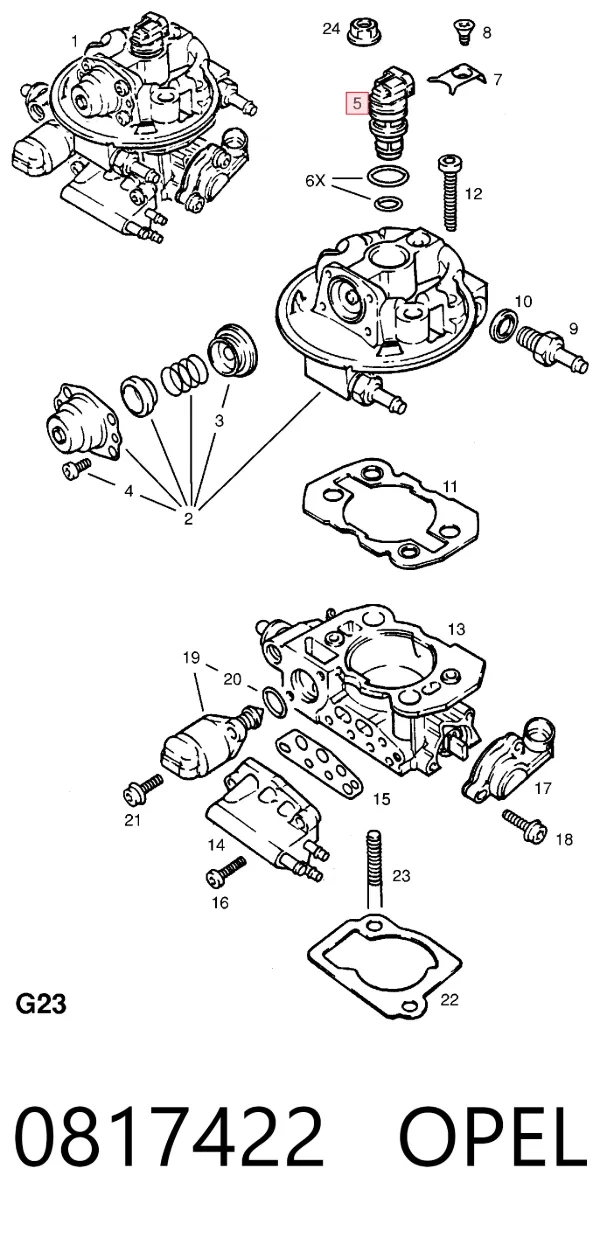 Топливные форсунки 0817422 Opel
