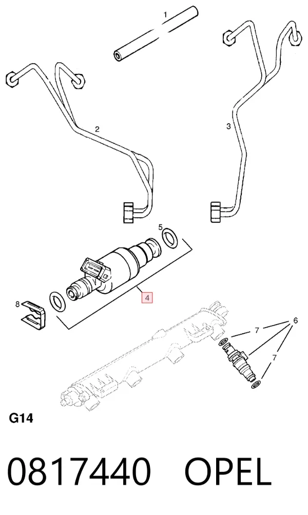 Топливные форсунки 0817440 Opel