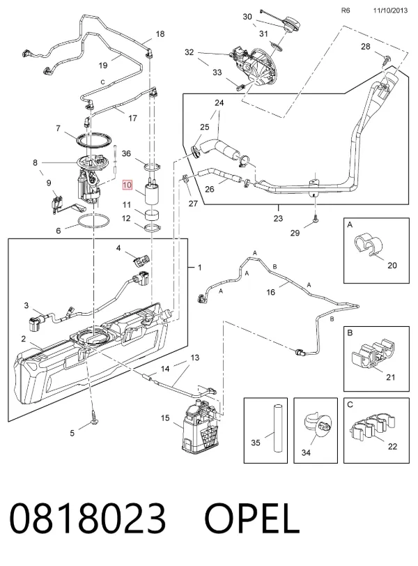 Топливный фильтр 42403110 General Motors