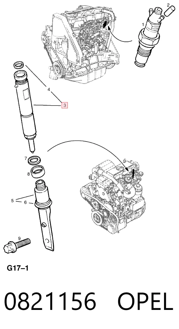 Топливные форсунки 0821156 Opel