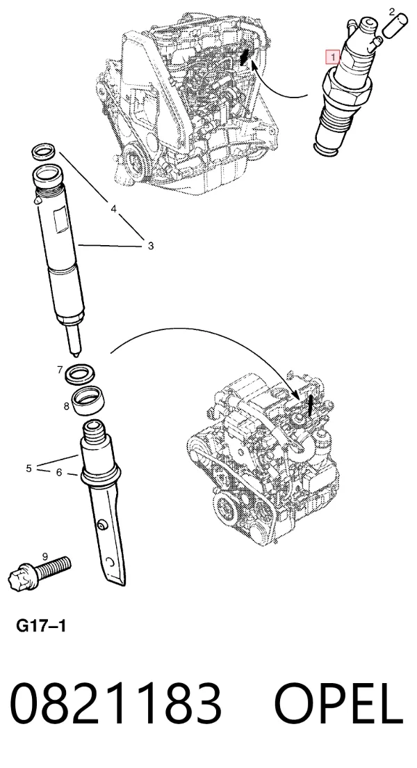 Топливные форсунки 90541915 General Motors