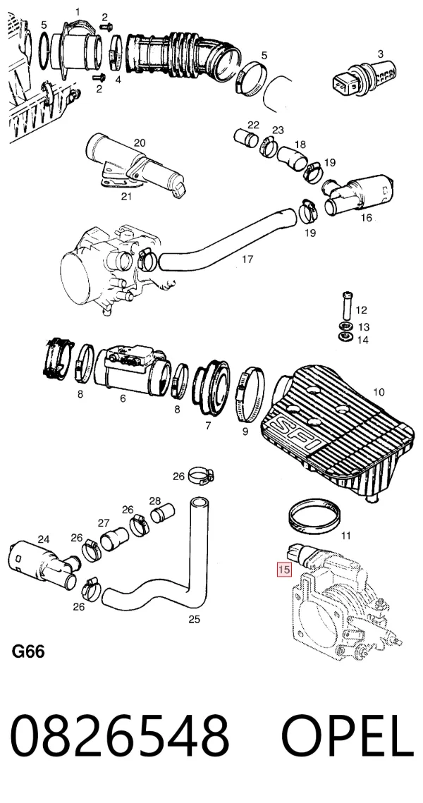 Регулятор холостого хода 0826548 Opel