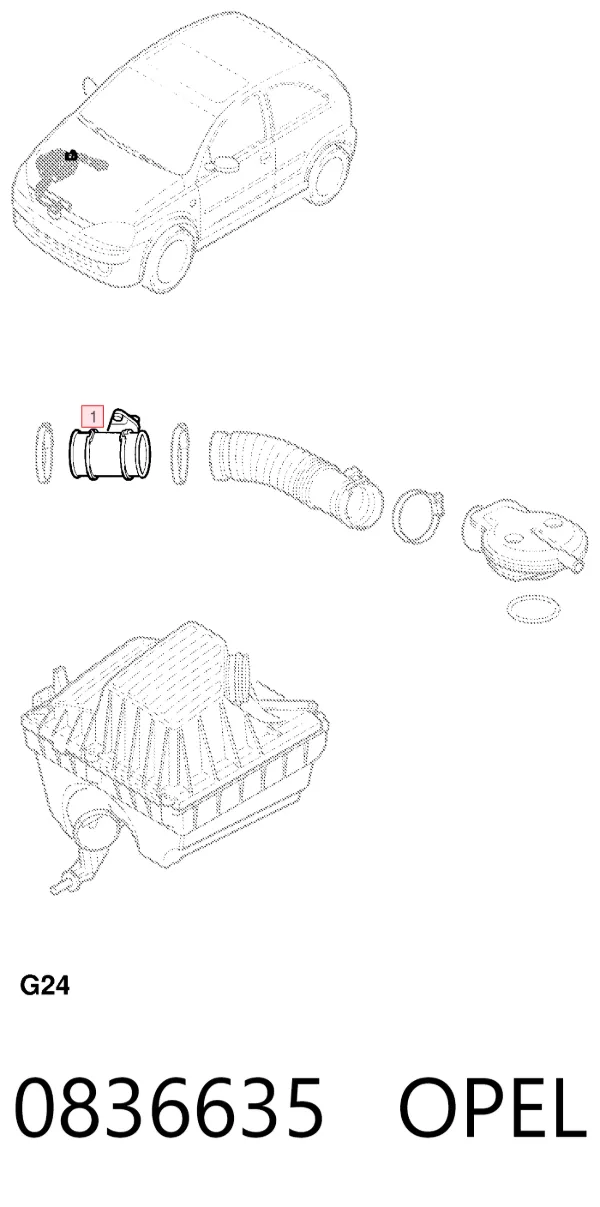 ДМРВ 0836635 Opel