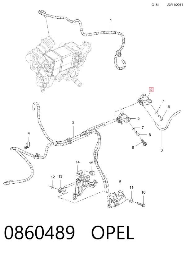 Переключающий клапан регулятора заслонок впускного коллектора 0860489 Opel
