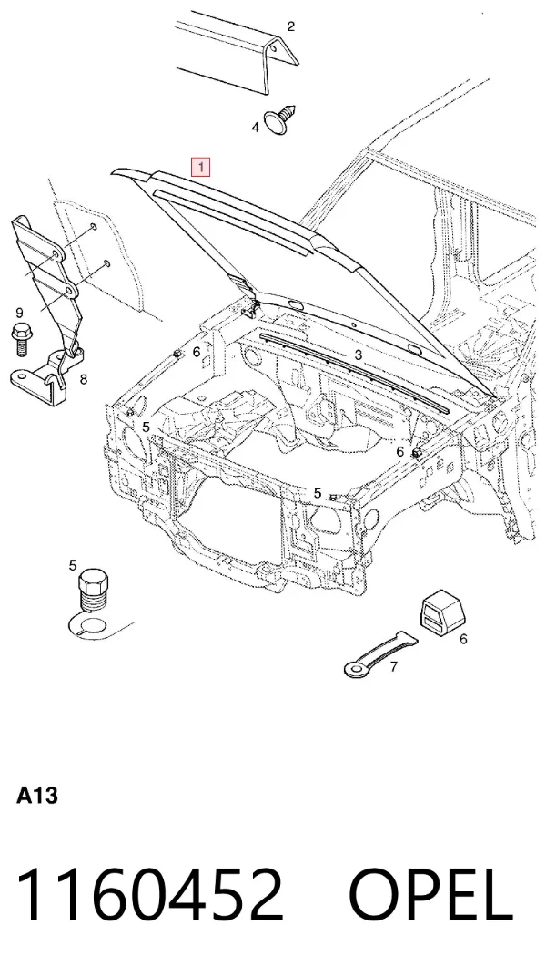 Капот 1160452 Opel