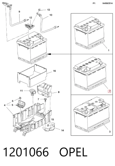 АКБ Опель 70 А/г 12 В (1201066)