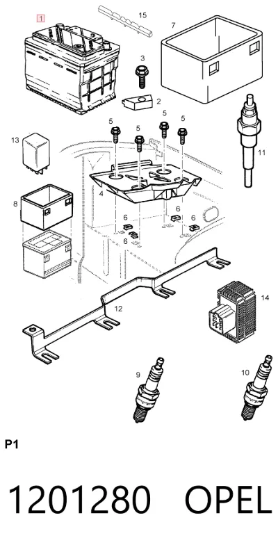 Автомобільний акумулятор Опель 74 А/г 12 В (1201280)